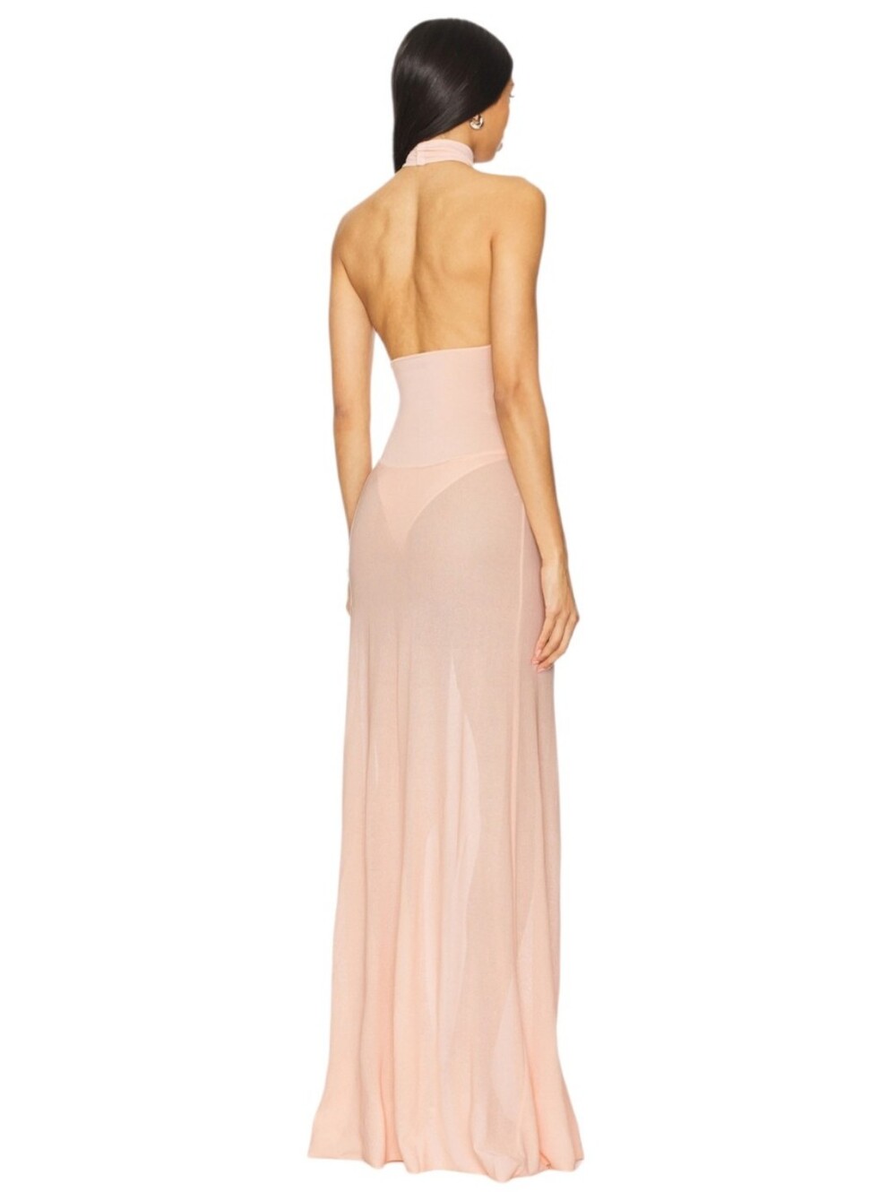 NBD Revolve Fleur Peach Halter Maxi Dress - Picture 3 of 10